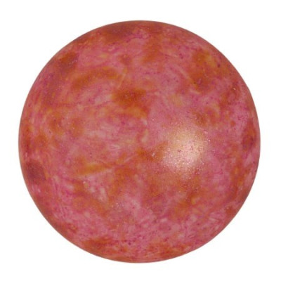 Cabochon par Puca 25mm Opaque Rose Spotted 65327 | Czech Glass