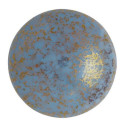 25mm Cabochon par Puca Opaque Aqua Bronze 15496 | Czech Glass