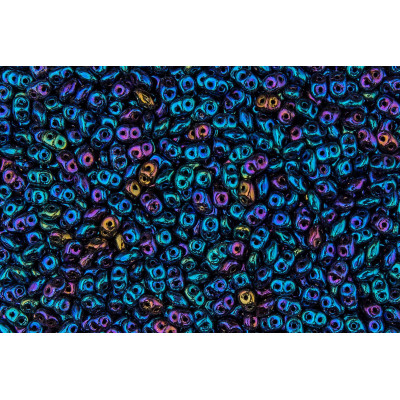 Matubo Superduo Jet Blue Iris 23980/21435 | Czech Glass Beads