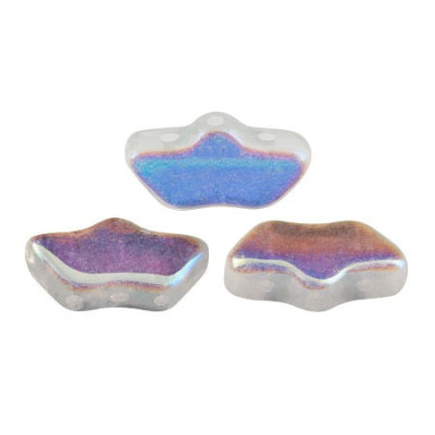 Delos par Puca 6x11mm Crystal AB 00030/28701 | 3-Hole Czech Beads