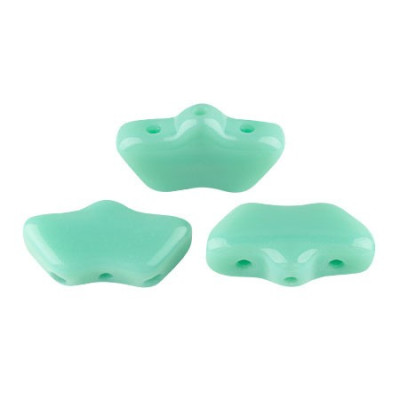 Delos par Puca 3-Hole Beads Opaque Green Turquoise 63130 | 10pcs