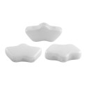 Delos® par Puca® 3-Loch-Perlen Opaque White 03000 | 6x11mm