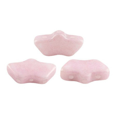Delos par Puca 3-Hole Beads Opaque Light Rose 14494 | Czech Glass