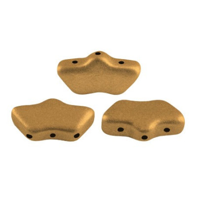 Delos par Puca 6x11mm Bronze Gold Mat 00030/01740 | 3-Hole Beads