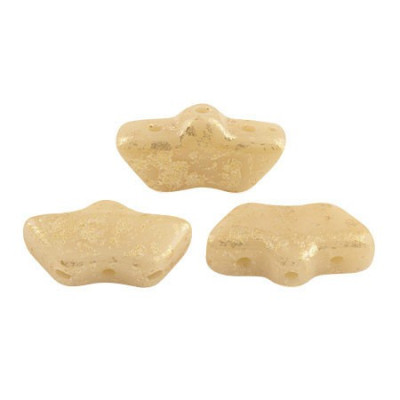 Delos par Puca Beads Opaque Beige Splash 6x11mm 13010/94401