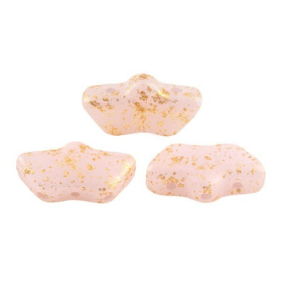 Delos® par Puca® 3-Hole Beads Light Rose Opal Splash 71200/14400