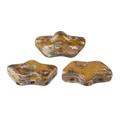 Delos par Puca 3-Hole Beads Opaque Beige Picasso 13010/65400