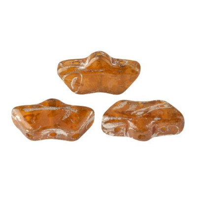 Delos® par Puca® #77 Amber Picasso 71500/65400 | 3-Hole Beads