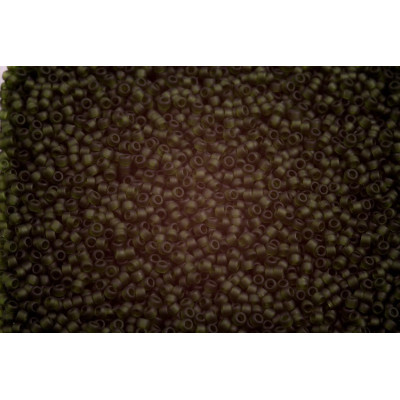 TOHO Round 15/0  N. 2051 Transparent-Frosted Olivine
