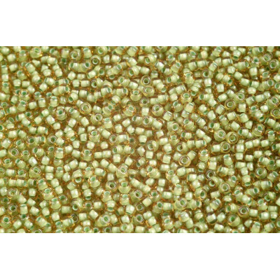 TOHO Round 11/0 Seed Beads Jonquil Mint Julep-Lined 945 | 10g