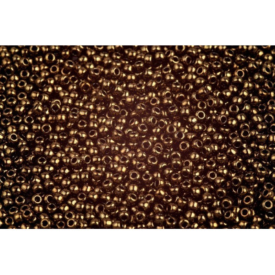 TOHO Round 11/0 Gold-Lustered Antique Bronze 422 | Japanese Beads