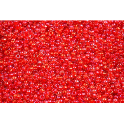 TOHO Round 11/0 Seed Beads Poppy-Lined Red Luster 185 | Japan
