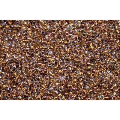 TOHO Round 11/0 Seed Beads Crystal Gold-Lined 262 | 10g