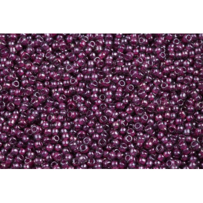 TOHO Round 11/0 Gray Magenta-Lined 1076 | Japanese Seed Beads