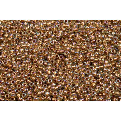 TOHO Round 11/0 Gold-Lined Rainbow Lt Jonquil 998 | Glass Beads