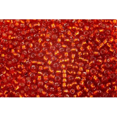 TOHO Round 8/0 Silver-Lined Burnt Orange 2208 | Glass Seed Beads