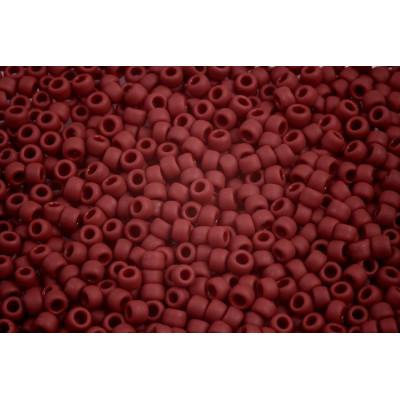 TOHO Round 8/0 Beads Opaque-Frosted Oxblood 46F | Japanese Glass