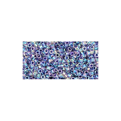 TOHO Treasure 12/0  N. 451 Inside-Color Rainbow Aqua/Purple Lined