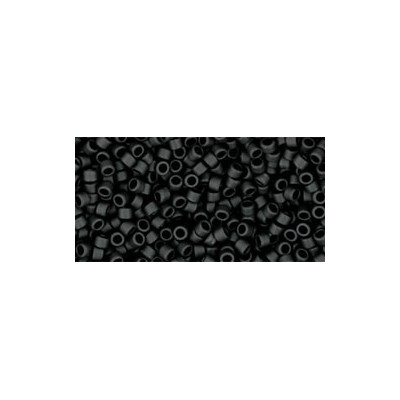 TOHO Treasure 12/0 Frosted Jet 49F | Japanese Cylinder Beads