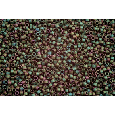 TOHO Treasure 12/0 Matte Iris Peridot 707 | Japanese Cylinder Beads