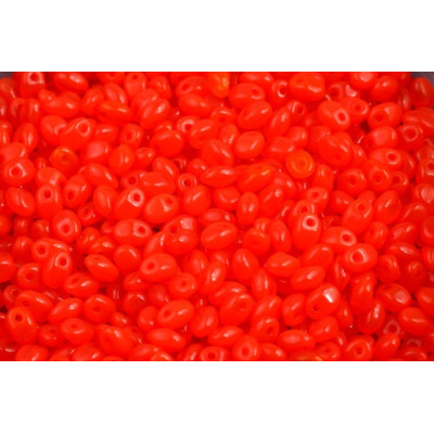 Solo par Puca Beads 2.5x5mm Red 91430 | Preciosa Czech Glass