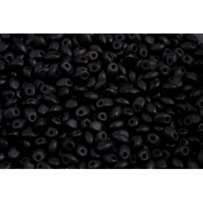 Preciosa Solo Beads 2.5x5mm Jet Matte 23980/84110 | Czech Glass