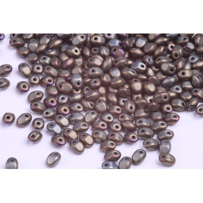 Preciosa Solo Beads 2.5x5mm Grey Metallic 53330 | Czech Glass