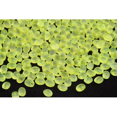 Amos par Puca Neon Yellow Matte 2.5x5mm | Czech Glass Beads
