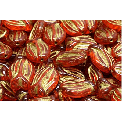 Tulip Bell Beads N. 2821 Rojo