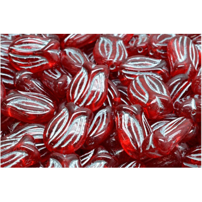 Tulip Bell Beads N. 2058 Rojo