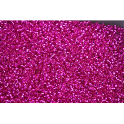 Miyuki Round 15/0 N. 43 Fuchsia Transp Silver Lined