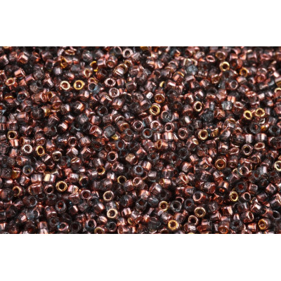 Matubo Seed Beads 10/0 Aquamarine Capri Gold 27101 | Czech Glass