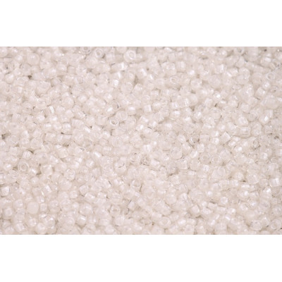 Czech Glass Seed Beads 10/0 Matubo Crystal White Luster 00030-38102