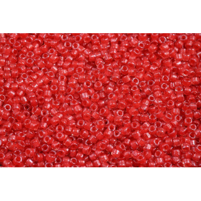 Matubo 10/0 Seed Beads Crystal Red Lined White Luster 00030-38193