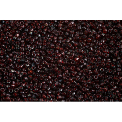 Matubo 10/0 Czech Seed Beads Ruby Travertin Dark 90080-86805