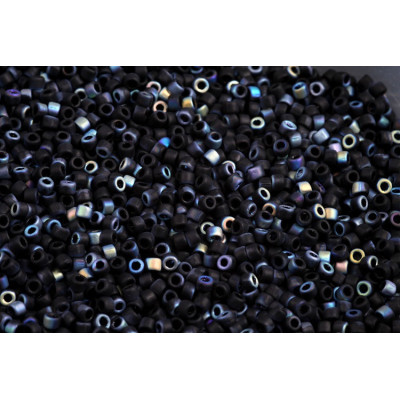 Matubo Seed Beads 10/0 Jet AB Matte 23980-28771 | Czech Glass