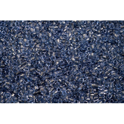 Matubo™ rocallas 10/0 Crystal Blue Metallic Lined