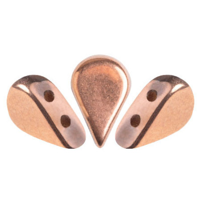 Amos® par Puca® 2-Hole Beads 5x8mm Full Capri Gold 27100 | Czech Glass