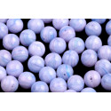 Czech Glass Round Beads 8mm Light Blue Marbled 1389 | Rutkovsky