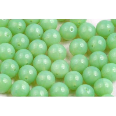 Round Beads 8mm Light Green 1391 | Czech Glass Beads