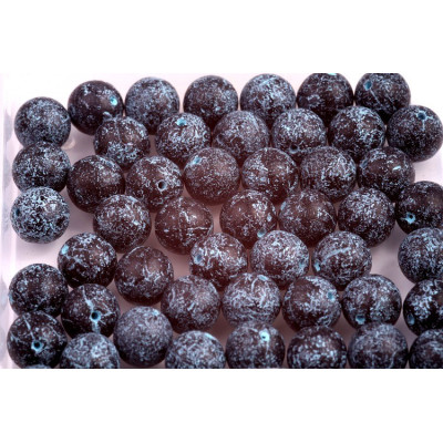 8mm Round Beads Etched Grey Blue 23980 Rutkovsky | Czech Glass Beads