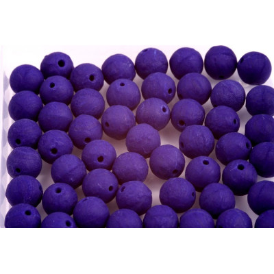 Violet Etched Round Beads 8mm 33070/ETCH | Czech Glass