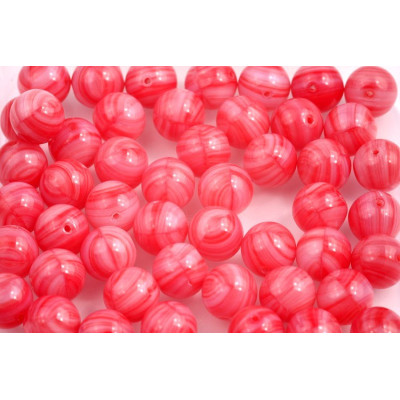 Pink Opal Round Beads 8mm 1524 | Rutkovsky Czech Glass Beads