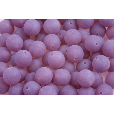 8mm Round Beads Opal Light Violet Mat 21000/84110 | Czech Glass