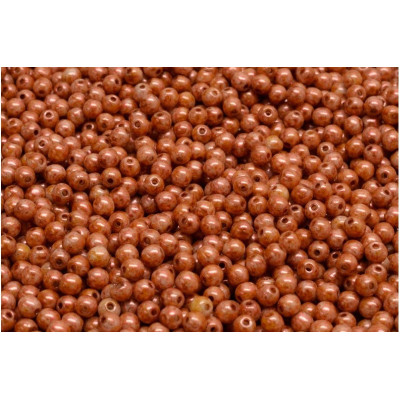 Round Beads 8mm Opaque Salmon Spotted 02010/65324 | Rutkovsky