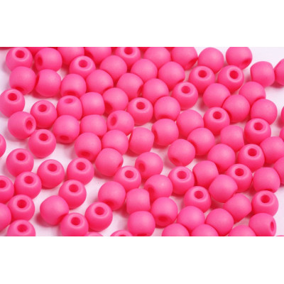 Neon Pink Round Beads 6mm | Rutkovsky Czech Glass
