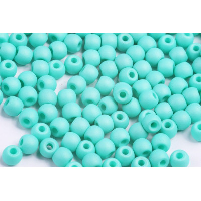 Round Beads 6mm Matte Turquoise | Rutkovsky Czech Glass Beads