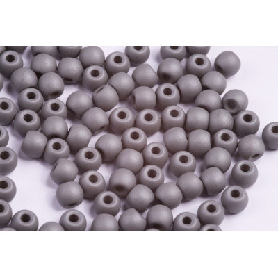 Round Beads 6mm Grey | Rutkovsky Czech Glass Beads