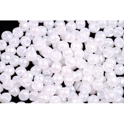 Mushroom Button Beads 4x3mm White Alabaster 02010/21402 | Rutkovsky