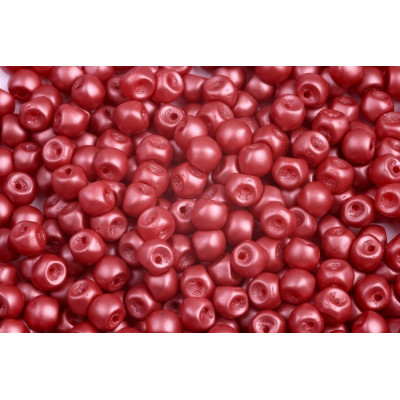 Mushroom Button Beads 4x3mm Powder Red 02010/29360 | Rutkovsky